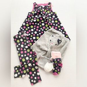 Gymboree girls Kitty’s at Play line lot of 5 items 6 12 18 months All New